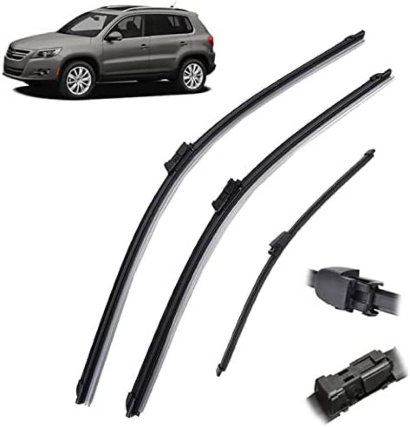 Scheibenwischer 3 Stück Auto Frontscheibenwischerblätter Set 24"+21"+13" Für VW Für Tiguan 2007 2008 2009 2010 2011 2012 2013 2014 2015 2016 von YXDSXYG