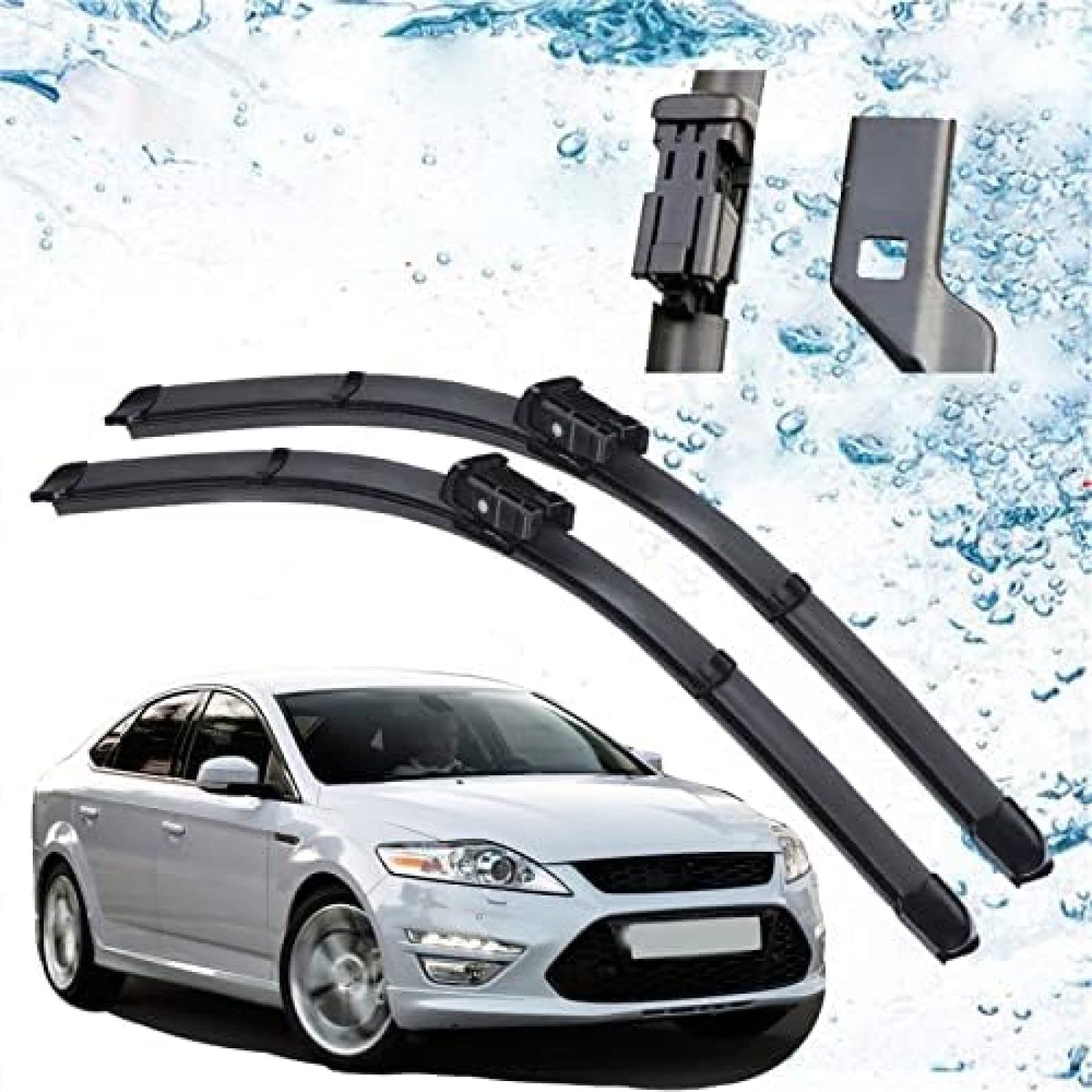 Scheibenwischer für Ford für Mondeo MK4 2007 2008 2009 2010 2011 2012 2013 Zubehör Auto Frontscheibe Scheibenwischerblätter Bürstenschneider von YXDSXYG