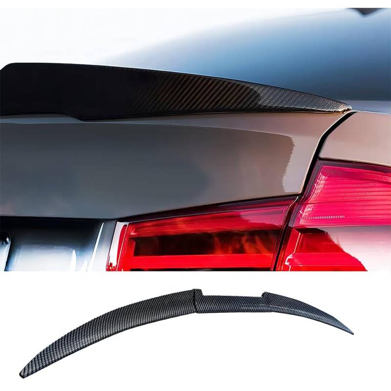 Auto Heckspoiler für Fo-rd Mustang Mach-E 2021-2024, Heckflügel Deflektor Kofferraum Spoiler Dachspoiler Flügel Kratzfeste Dekoration Autozubehör,B/Carbon-Fiber-Black von YXFCD