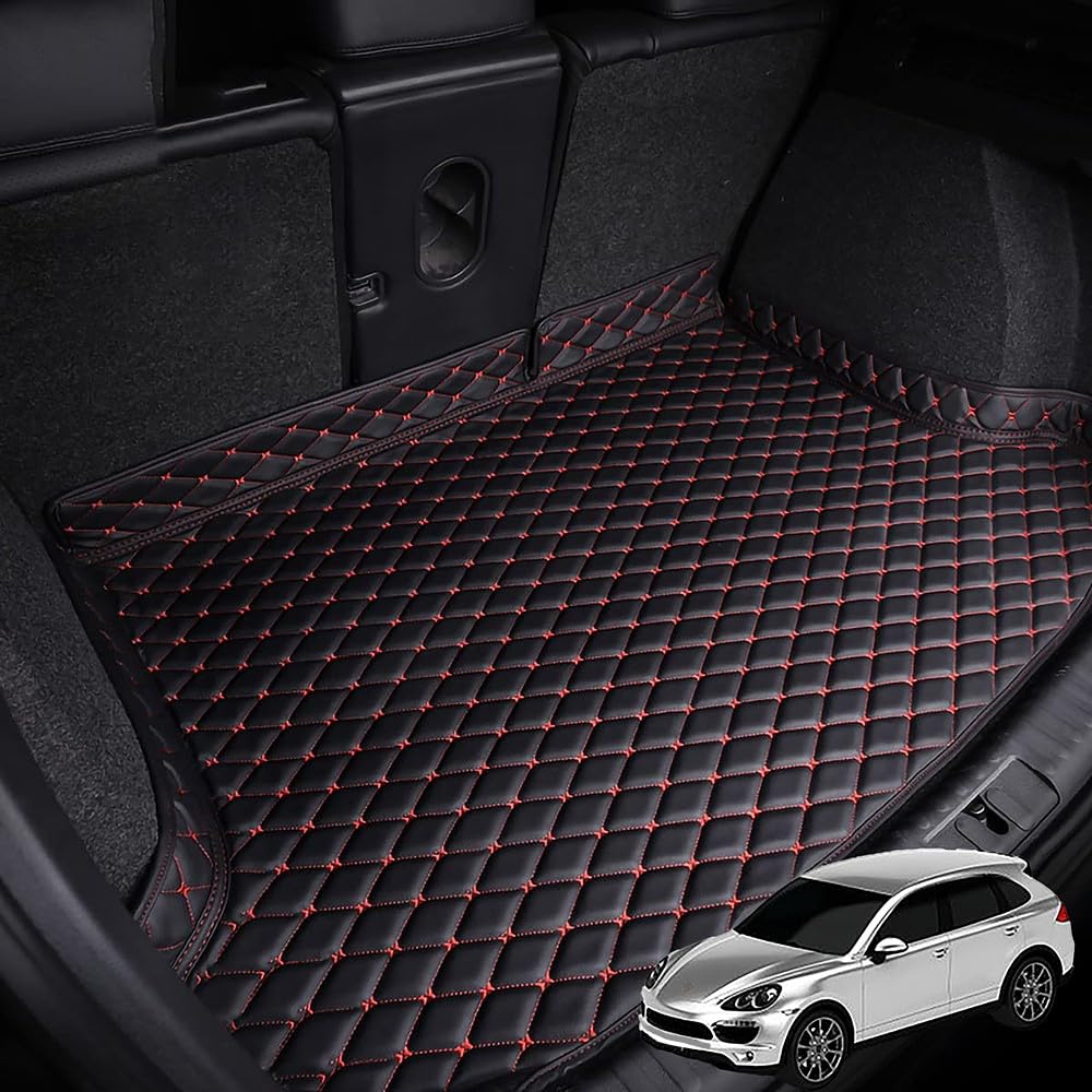 Auto Leder Kofferraumwanne, für Lexus RX 5 Seats 2016-2023 Auto Kofferraummatte Kofferraumwanne passt, Auto Kofferraummatte Zubehör.,C-Black-Red von YXXYAP