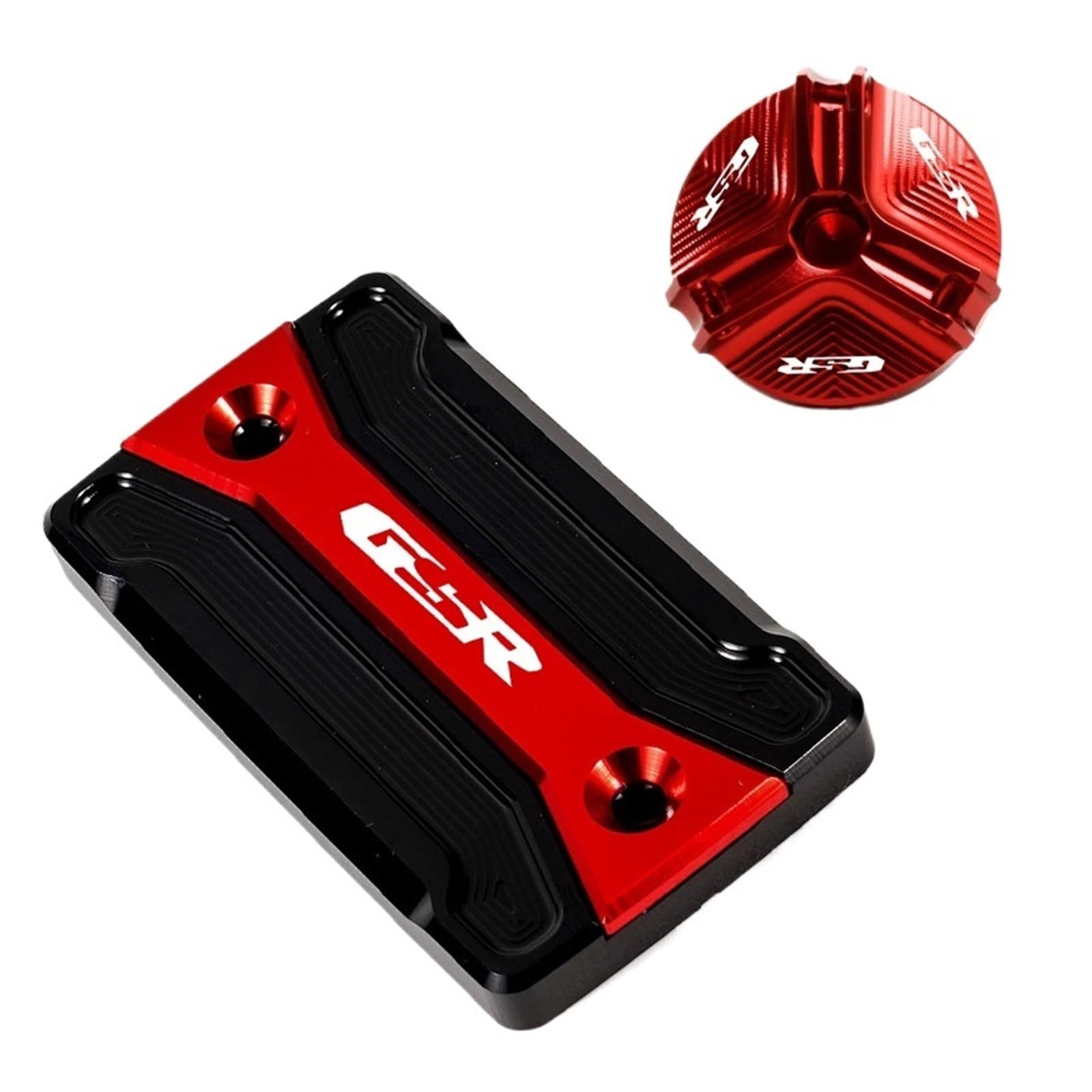 YXYXGSOZ Kompatibel mit GSR 750 400 600 GSR750 GSR400 GSR600 Motorradablassschraube Motorölfülldeckel Frontbremsflüssigkeitsbehälterdeckel (Farbe: A Set-Red) von YXYXGSOZ