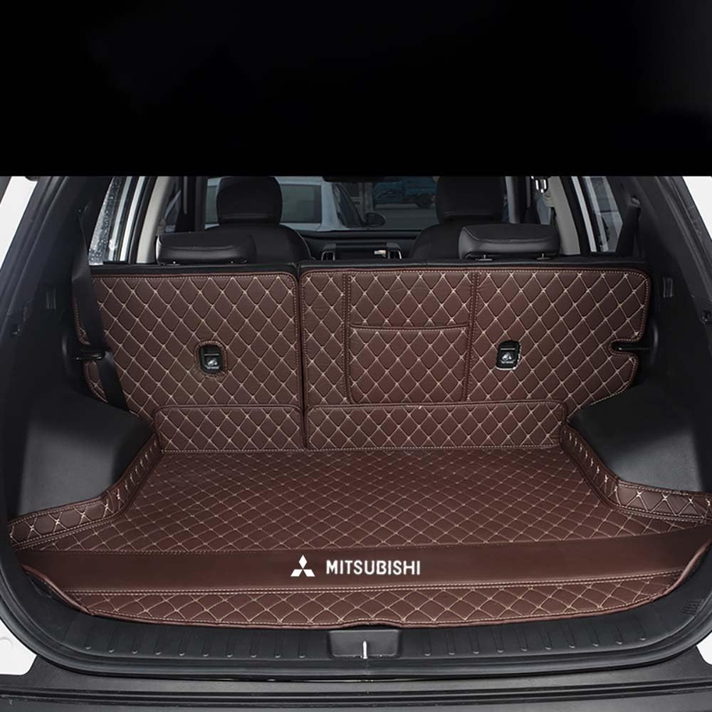 Kofferraummatten, Für Mitsubishi Outlander (7seats) 2016-2018 (Low Configuration),Antirutschmatten,Kofferraummatte Auto,Waterproof All Inclusive Kofferraummatten,E von YYASWED