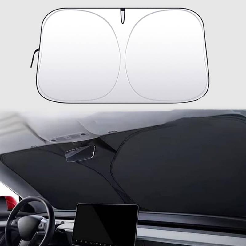 YYBCDSA Auto Sonnenschutz Frontscheibe, für Hyundai Kona SX2 2024 2025 Blocks UV Rays Sun Visor Protector, Auto Frontscheibe Hitzeschutz Einfache Lagerung Zubehör von YYBCDSA