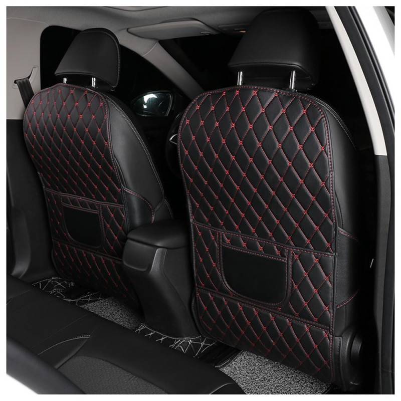 YYBCDSA 2 Stück Auto Rücksitz Anti Kick Pad, für Audi A1 allstreet 2022-2023 / A1 Sportback 2012-2023 Wasserdicht Leder Rückenlehne Anti-Kick Pads Autositz Rückenlehnenschutz Zubehör,B von YYBCDSA