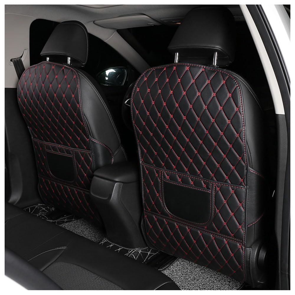 YYBCDSA 2 Stück Auto Rücksitz Anti Kick Pad, für Audi A4 B9 Avant/Kombi 2015-2022 Wasserdicht Leder Rückenlehne Anti-Kick Pads Autositz Rückenlehnenschutz Zubehör,B von YYBCDSA