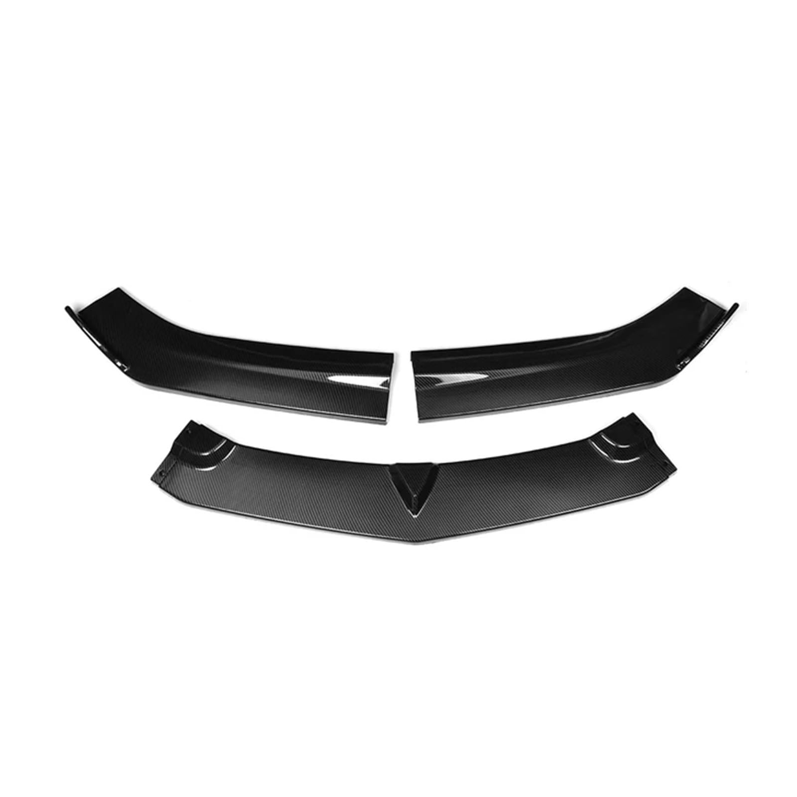 3 STÜCKE 2015-2018 Kompatibel for Chevy Camaro Auto Frontstoßstange Lip Body Kit Spoiler Splitter Diffusor Abdeckung Schutz Glänzend schwarz ABS(Carbon Fiber Style) von YYEFNMAZ