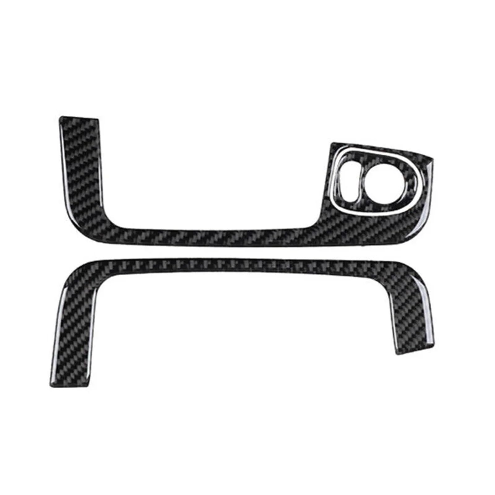 3 stücke Kompatibel for FIAT 500 2012-2015 Carbon Fiber Glas Schalter Panel Abdeckung Trim Aufkleber Auto Innenleisten von YYEFNMAZ