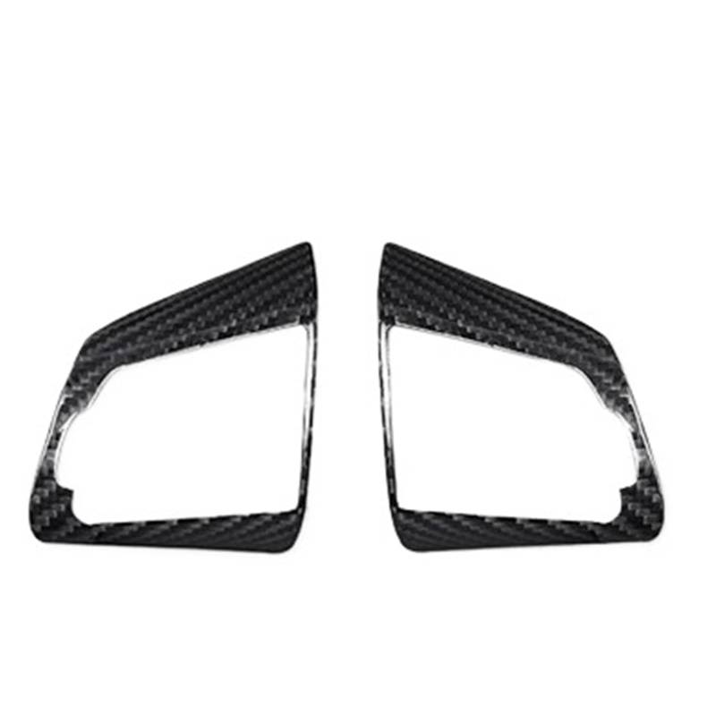 Aufkleber aus echter Hartkohlefaser, kompatibel mit Kia Stinger 2018 2019 2020 2021 2022, Verkleidungsverkleidung aus Kohlefaser, Auto-Inter-Styling(Button Frame 2pcs) von YYEFNMAZ