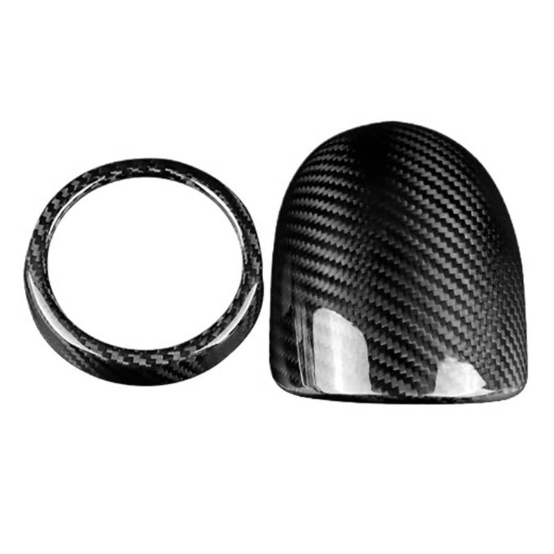 Echte Harte Kohlefaser, kompatibel for Abarth 595 695 2012 2013 2014 2015 2016 2017 2018 2019 2020 2021 2022 2023 RHD Turbo Ring Aufkleber(Black Carbon) von YYEFNMAZ