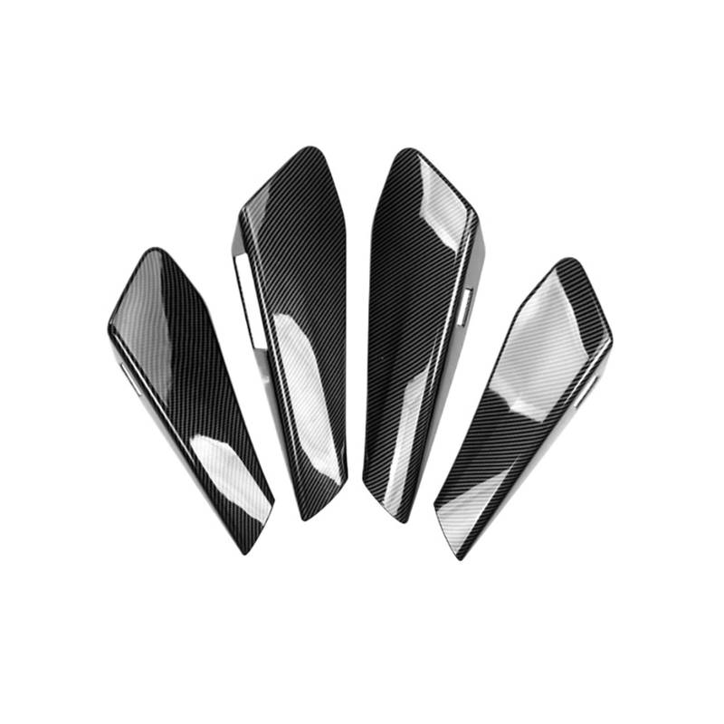 Kompatibel for VW -ID.4 2024–2021, Kohlefaser-Stil, Türgriff, Armlehnenverkleidung, Mittelkonsolen-Abdeckung, Wrap-Zubehör, ID4-Getränkehalter-Panel(4pcs Bright Door) von YYEFNMAZ