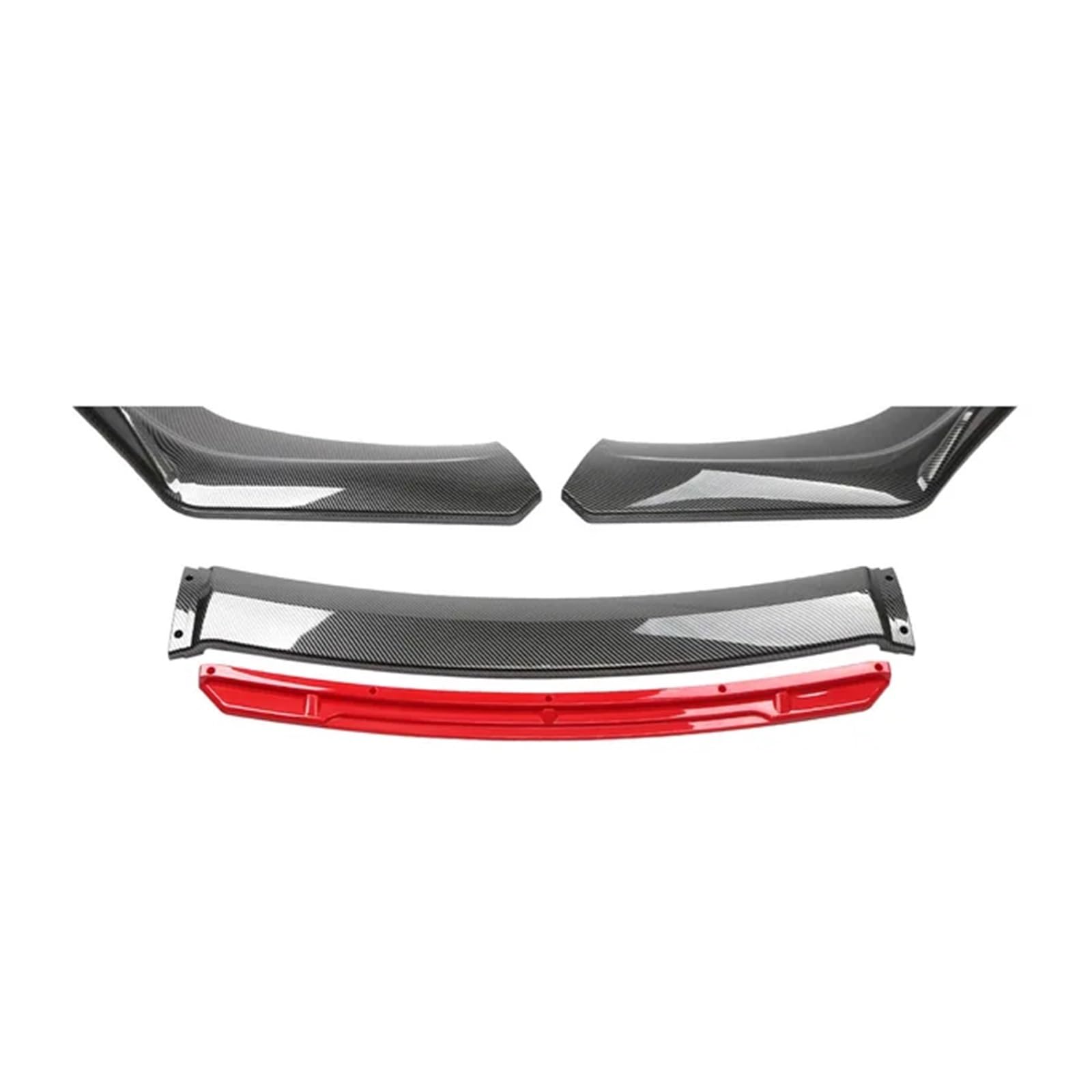 Kompatibel for VW Jetta MK6 MK7 Frontspoilerlippe Seitensplitter Kinnspoilerschutz Schwarz Rot Carbon Look Autozubehör(Carbon Look) von YYEFNMAZ