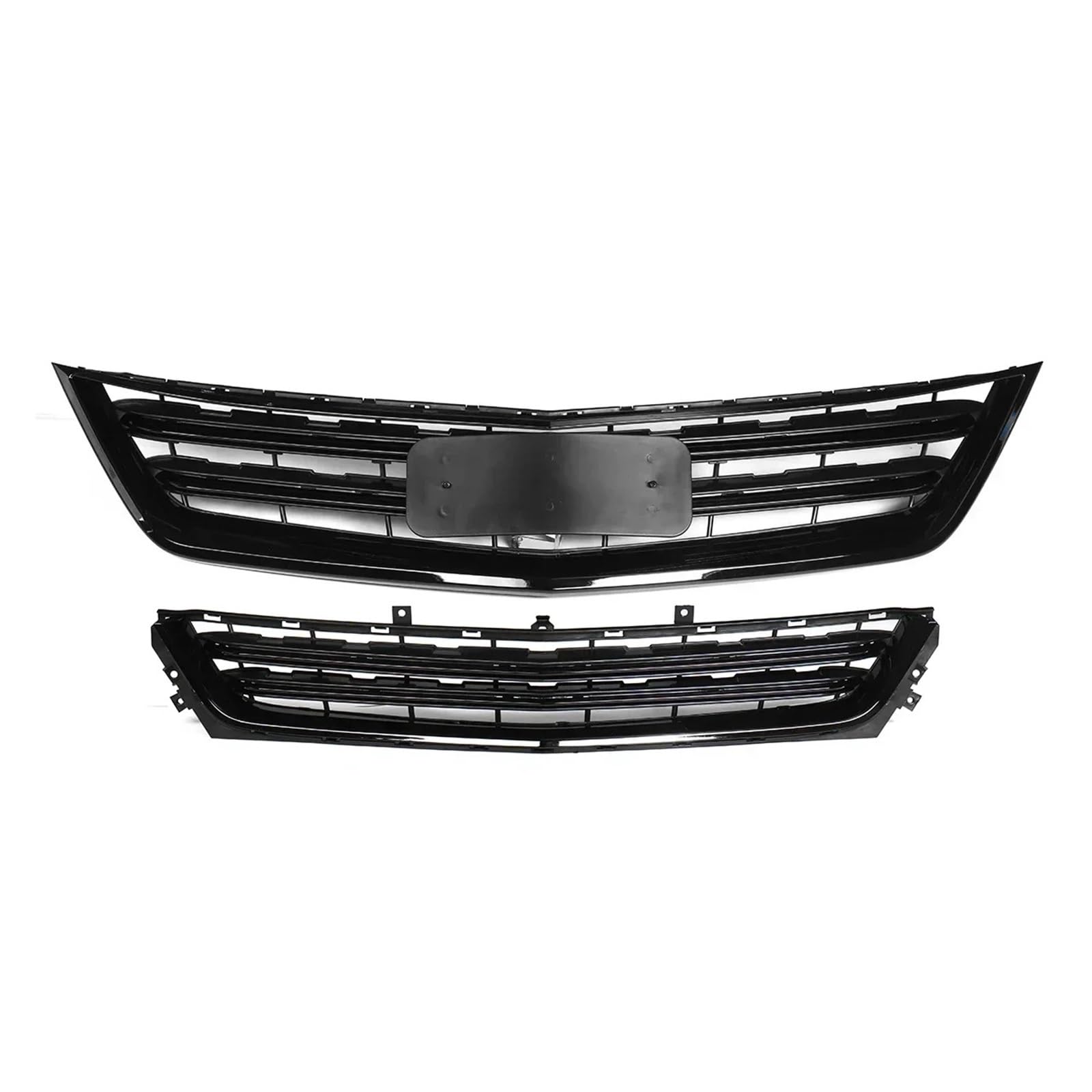 YYEFNMAZ 2X Auto-Frontstoßstangen-Ober- und Untergrill-Ersatz, kompatibel mit Impala 2014-2020, Frontstoßstangen-Mitten-Renngrills(Black and White) von YYEFNMAZ