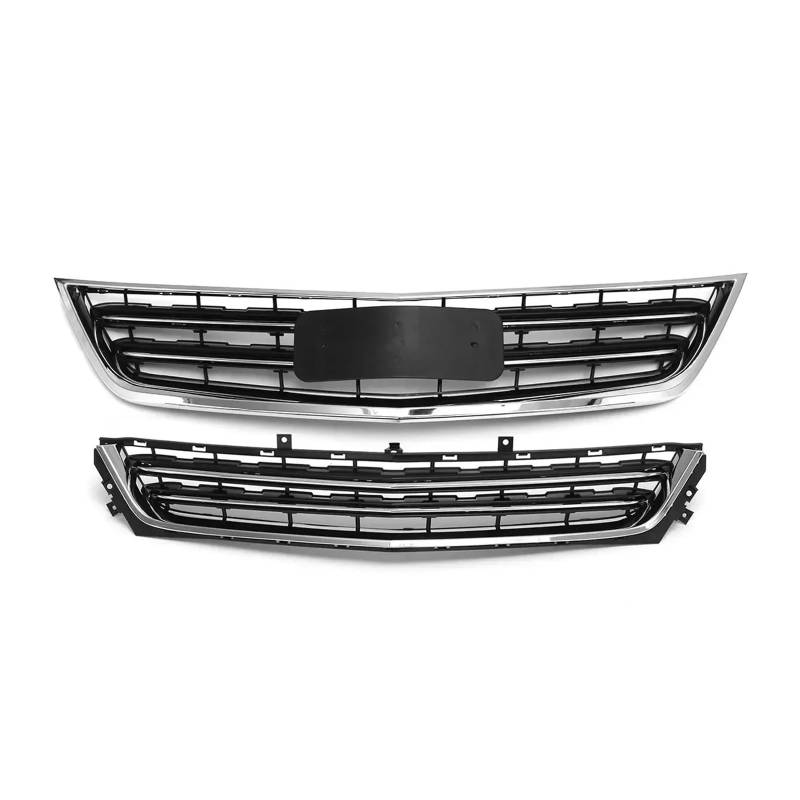 YYEFNMAZ 2X Auto-Frontstoßstangen-Ober- und Untergrill-Ersatz, kompatibel mit Impala 2014-2020, Frontstoßstangen-Mitten-Renngrills(Silver) von YYEFNMAZ