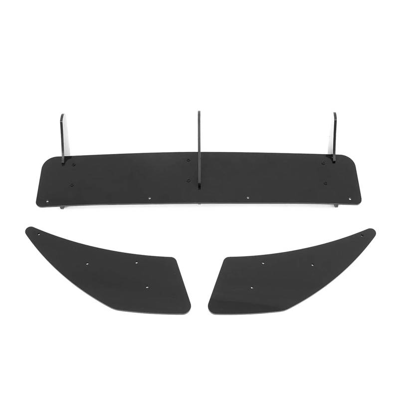 YYEFNMAZ 3 Flossen, schwarzer ABS-Kunststoff, Heckstoßstangenlippe, Spoiler, Chassis-Diffusor, kompatibel for VW Golf 7 MK7 R RL 2013–2016 von YYEFNMAZ