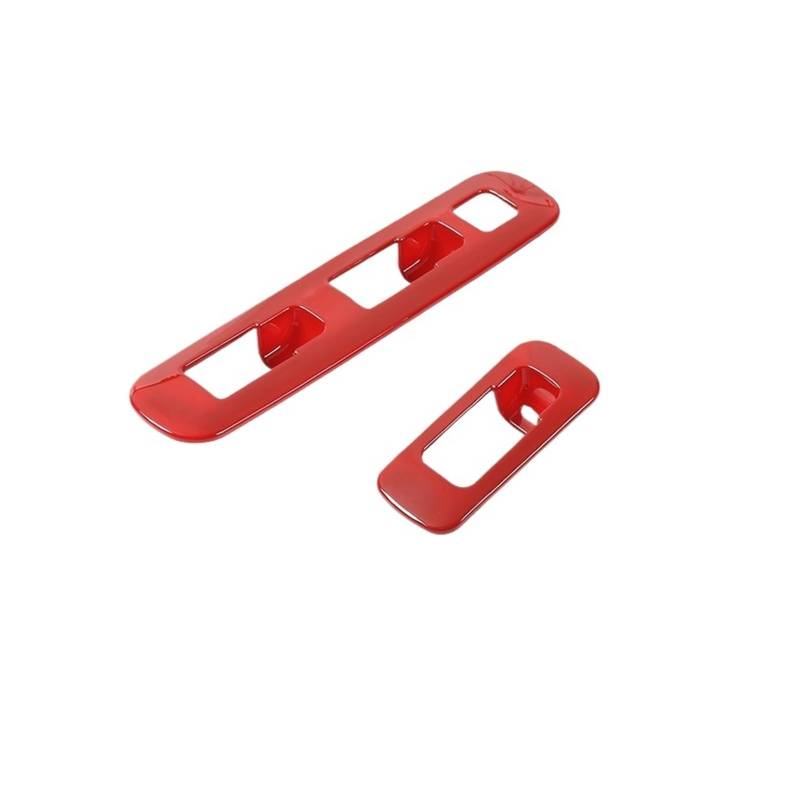 YYEFNMAZ ABS Auto Innen Fensterheber Schalter Taste Dekoration Abdeckung Trim Rahmen Panel Aufkleber Kompatibel for Suzuki -Jimny 2007 + Auto Styling(Red) von YYEFNMAZ