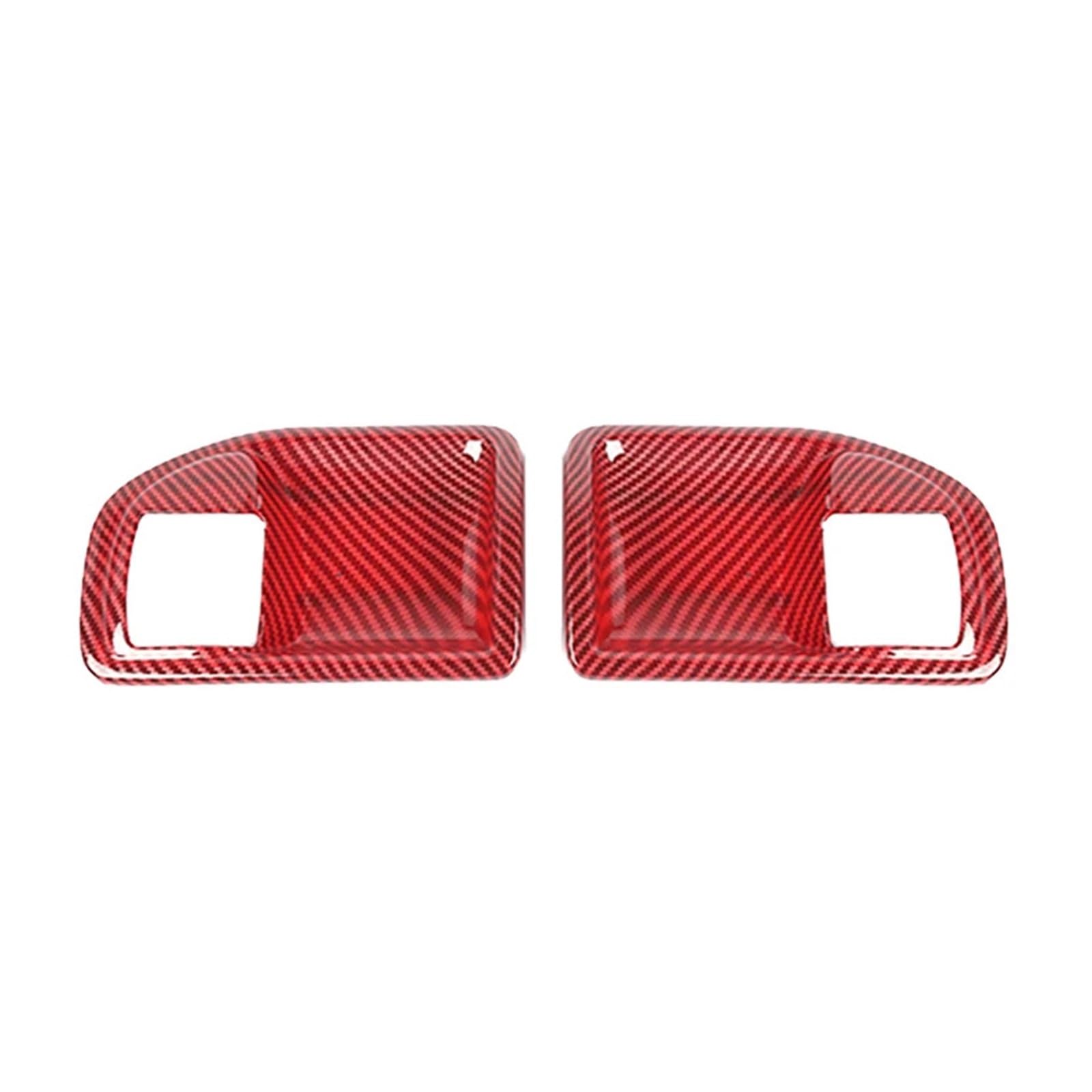 YYEFNMAZ ABS Griff Schüssel Dekoration Abdeckung Trims Aufkleber Kompatibel for Jeep -Wrangler JK 2011-2017 2 Tür Auto Innen Zubehör(Red Carbon Fiber) von YYEFNMAZ