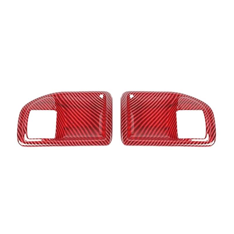 YYEFNMAZ ABS Griff Schüssel Dekoration Abdeckung Trims Aufkleber Kompatibel for Jeep -Wrangler JK 2011-2017 2 Tür Auto Innen Zubehör(Red Carbon Fiber) von YYEFNMAZ