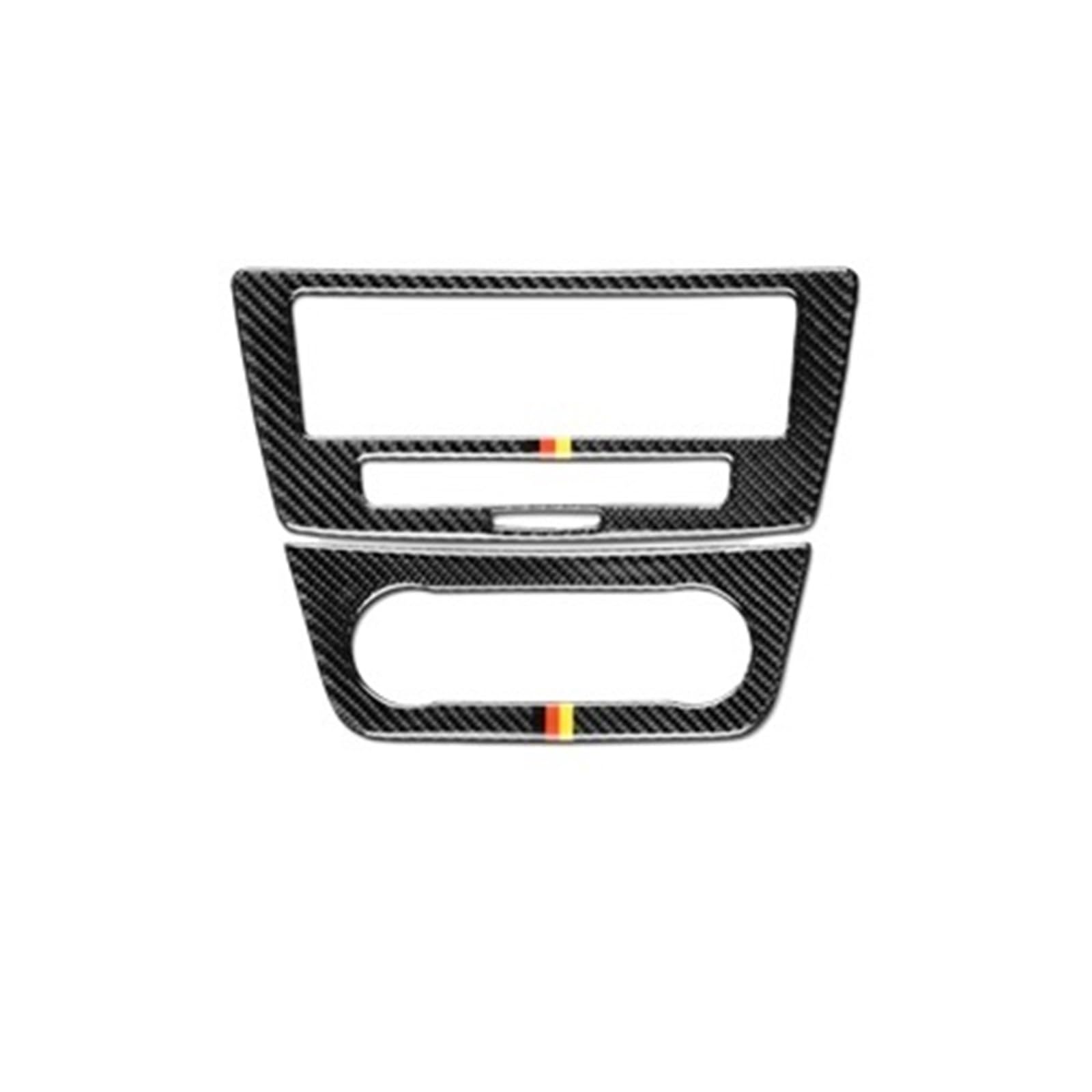 YYEFNMAZ Airspeed Karbonfaser-Auto-Innenraum-Mittelkonsole, CD, AC-Panel-Abdeckung, Zieraufkleber, kompatibel mit Mercedes-Benz GLE 2015–2018, Zubehör(Carbon Strips Sets) von YYEFNMAZ