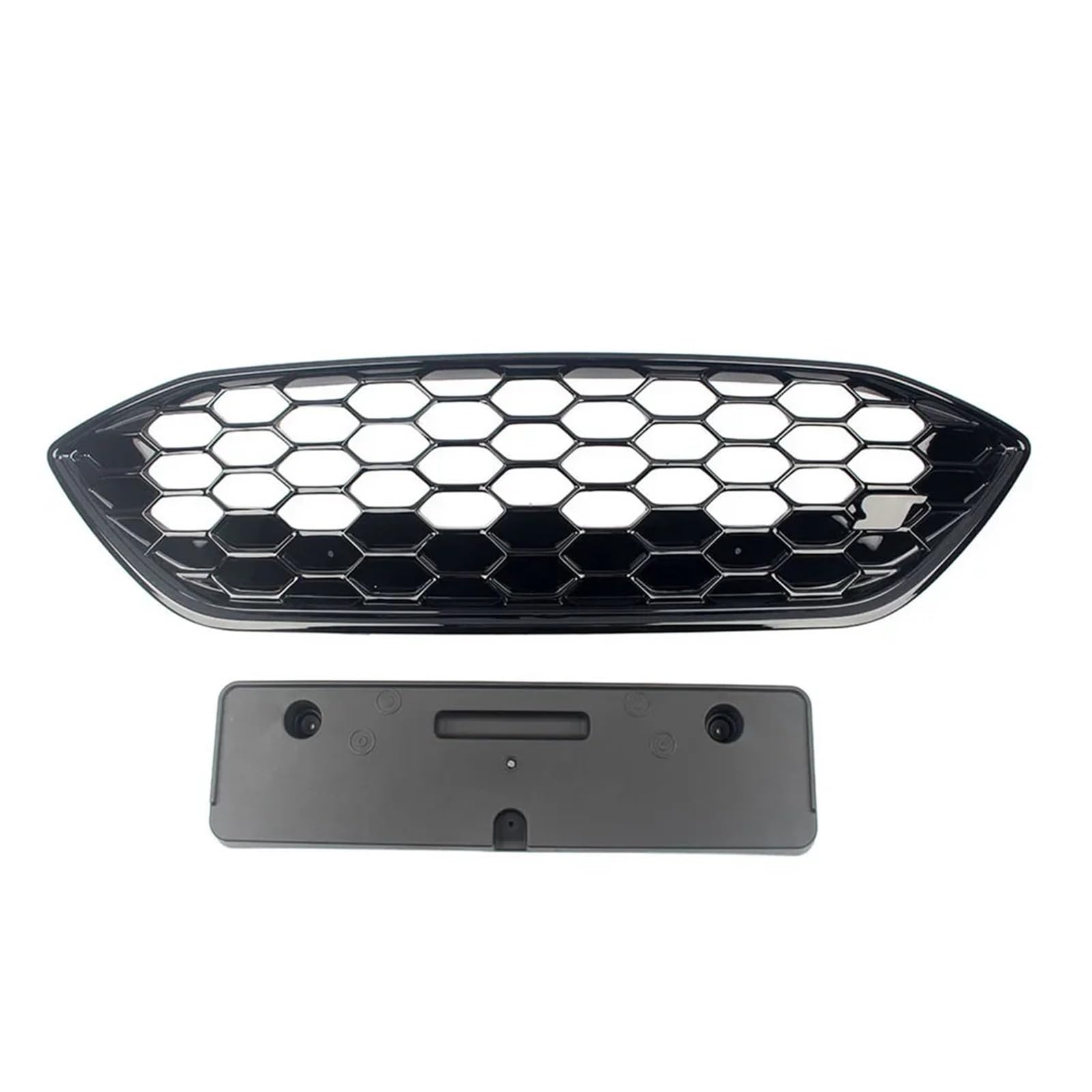 YYEFNMAZ Auto Front Racing Billet Oberen und Unteren Stoßfänger Kühlergrill Facelift Grill Kompatibel for Focus ST ST-Line MK4 2019 2020(Front Grill) von YYEFNMAZ