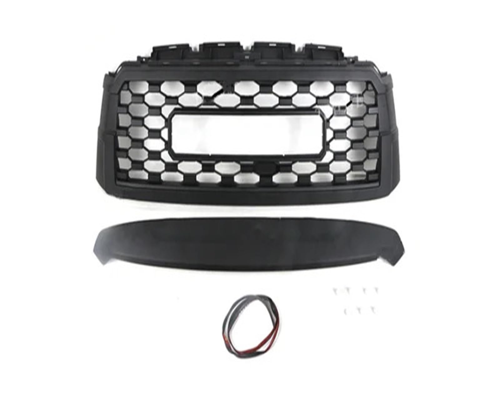 YYEFNMAZ Auto-Frontstoßstangengrill mit Lichtgittern, kompatibel for Toyota Sequoia 2019 2020 2021, Renngrills, Außenzubehör(Black no Lights) von YYEFNMAZ