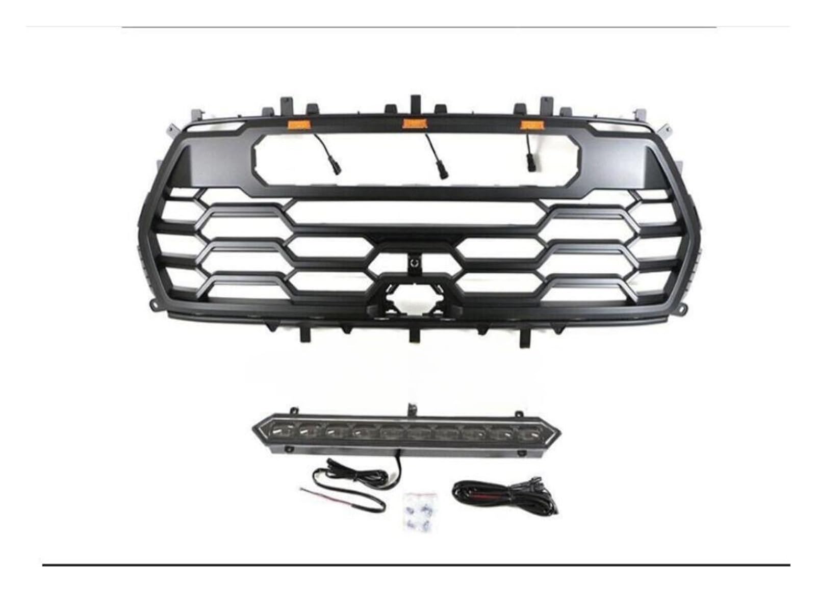 YYEFNMAZ Auto-Frontstoßstangengrill mit Lichtgittern, kompatibel for Toyota Sequoia 2022 2023, Renngrills, Außenzubehör(Type1) von YYEFNMAZ