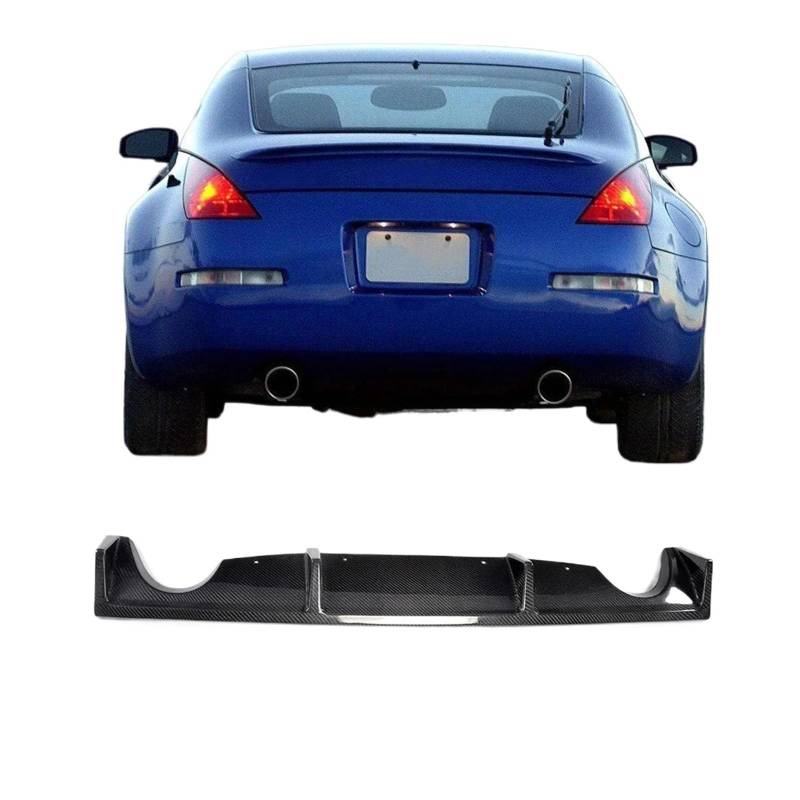 YYEFNMAZ Auto-Hinterstoßstangen-Lippendiffusor-Spoiler aus Kohlefaser, kompatibel for Nissan 350Z Coupé und Cabrio 2-Türer 2003 2004 2005 2006 von YYEFNMAZ