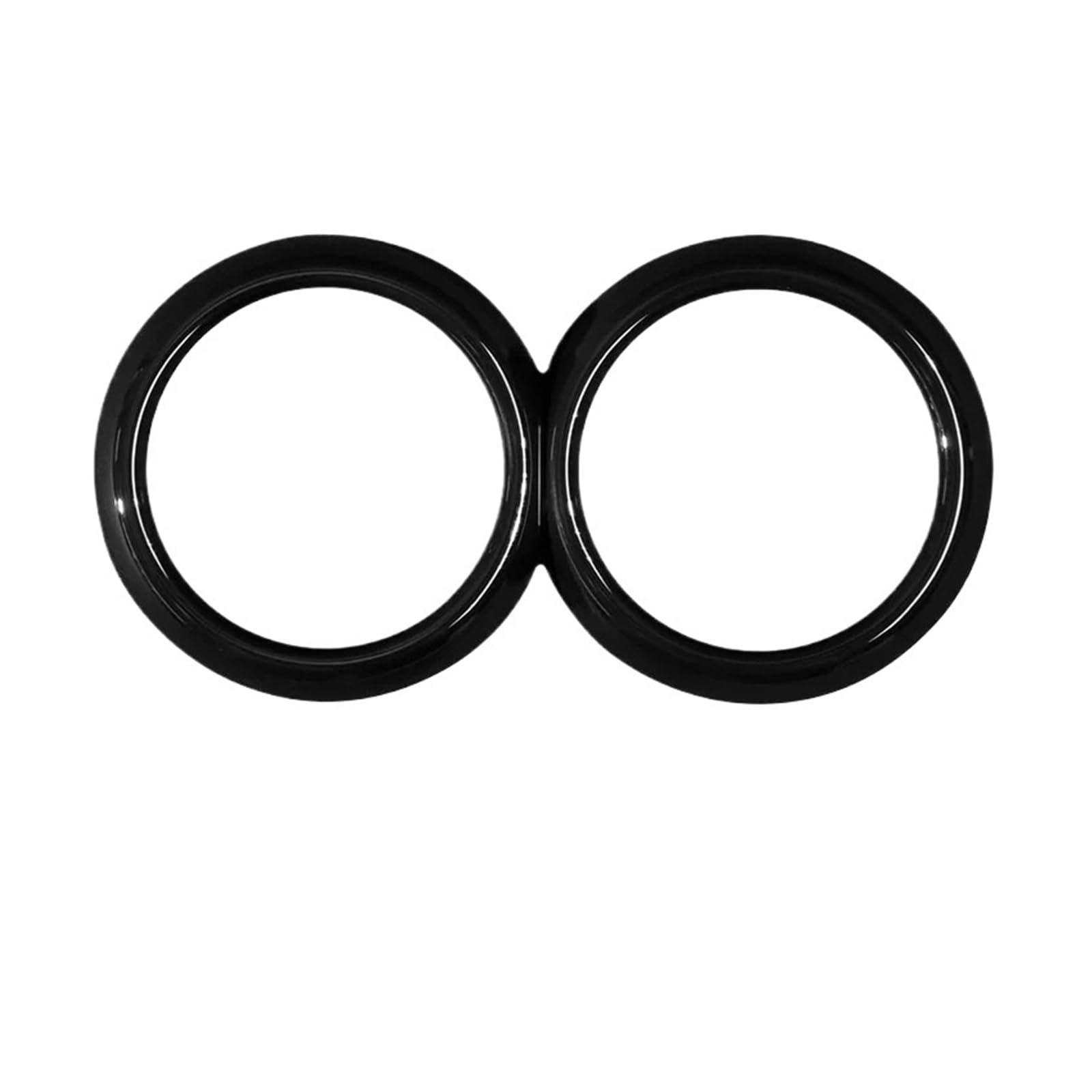 YYEFNMAZ Auto-Zentralsteuerung, Wasserbecherhalter, dekorativer Ring, 3D-Ordnung, Autoaufkleber, kompatibel for Mini Cooper R50 R52 R53, Auto-Innenzubehör(Black) von YYEFNMAZ