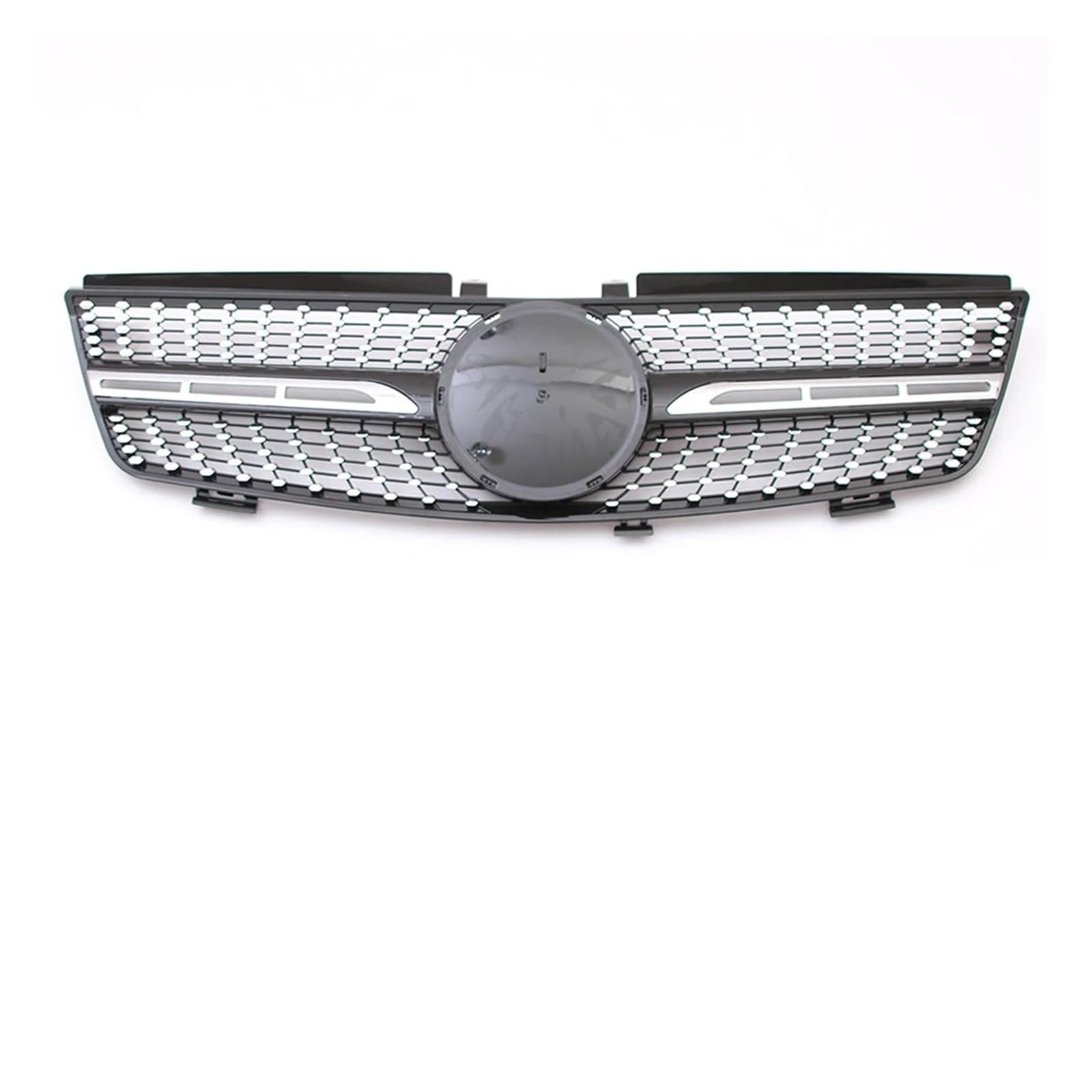 YYEFNMAZ Chrom-Diamonds-Style-Front-Renngrill, kompatibel mit Mercedes Benz ML W164 2005–2008, ML320 ML350 ML500 AMG, Stoßstangengrill im GTR-Stil(Diamond-Chrome Black) von YYEFNMAZ