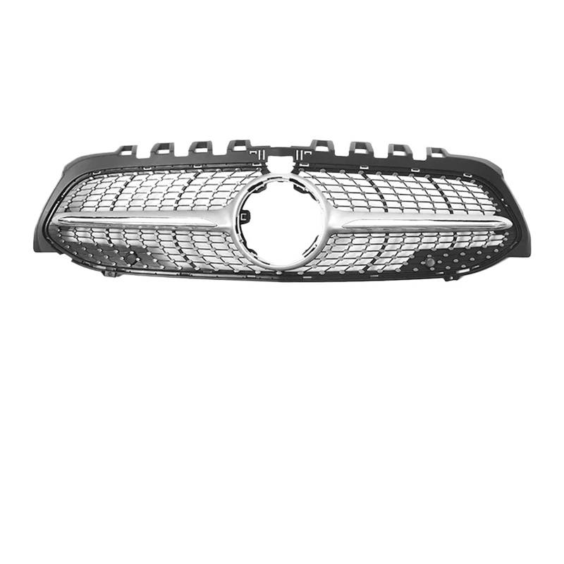 YYEFNMAZ Diamant-Style-Grill, kompatibel mit Mercedes Benz A-Klasse W177 2019–2022, A200 A220 A250, Chrom-Silber, GT-Style-Frontstoßstangen-Renngitter(Diamond-Silver W360) von YYEFNMAZ