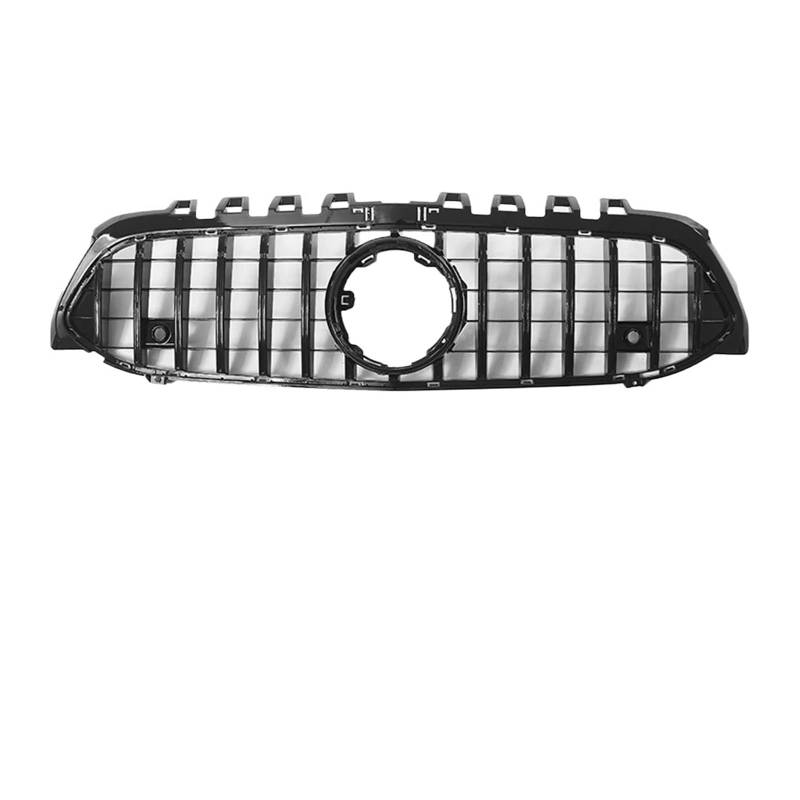 YYEFNMAZ Diamant-Style-Grill, kompatibel mit Mercedes Benz A-Klasse W177 2019–2022, A200 A220 A250, Chrom-Silber, GT-Style-Frontstoßstangen-Renngitter(GT-Black) von YYEFNMAZ