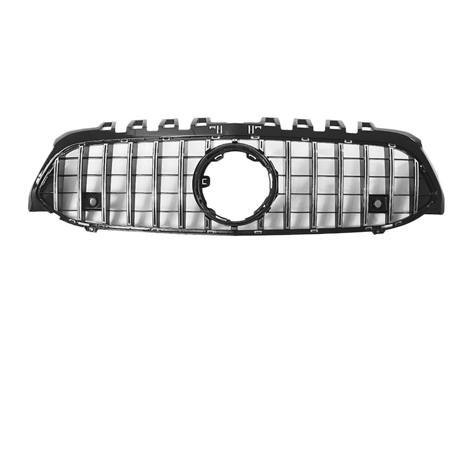 YYEFNMAZ Diamant-Style-Grill, kompatibel mit Mercedes Benz A-Klasse W177 2019–2022, A200 A220 A250, Chrom-Silber, GT-Style-Frontstoßstangen-Renngitter(GT-Silver) von YYEFNMAZ