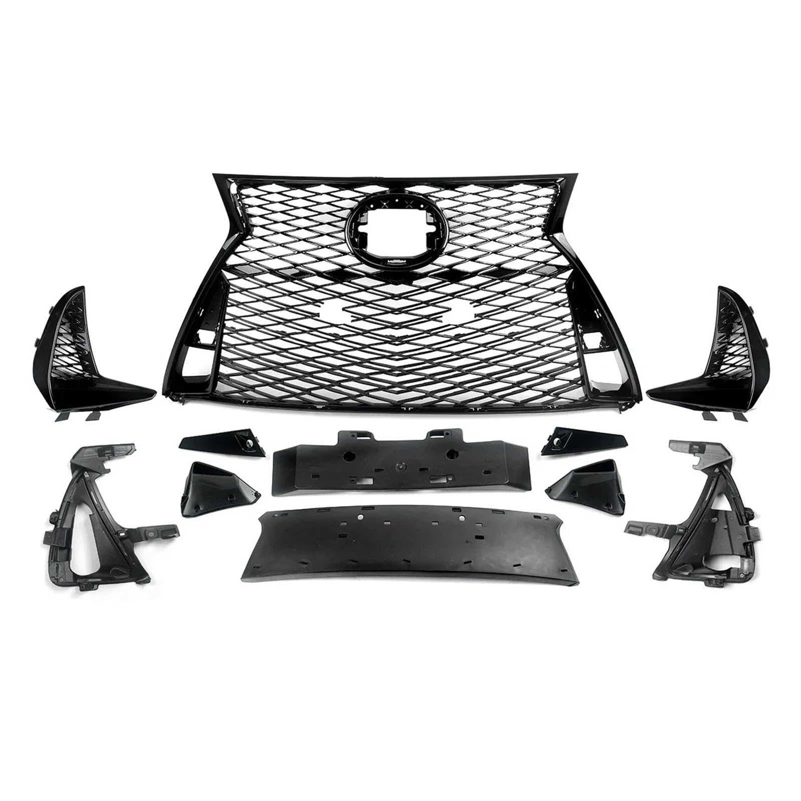 YYEFNMAZ EIN Set kompatibel for Lexus IS250 IS350 F Sport 2017–2022, vorderer oberer unterer Kühlergrill, glänzend schwarz von YYEFNMAZ