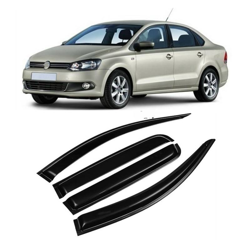 YYEFNMAZ Fenstervisier kompatibel for VW Polo 2011 2012 2013 2014 2015 2016 2017 2018 Wetterschutz Regenabweiser Schutz Markise Unterstand(for Sedan) von YYEFNMAZ