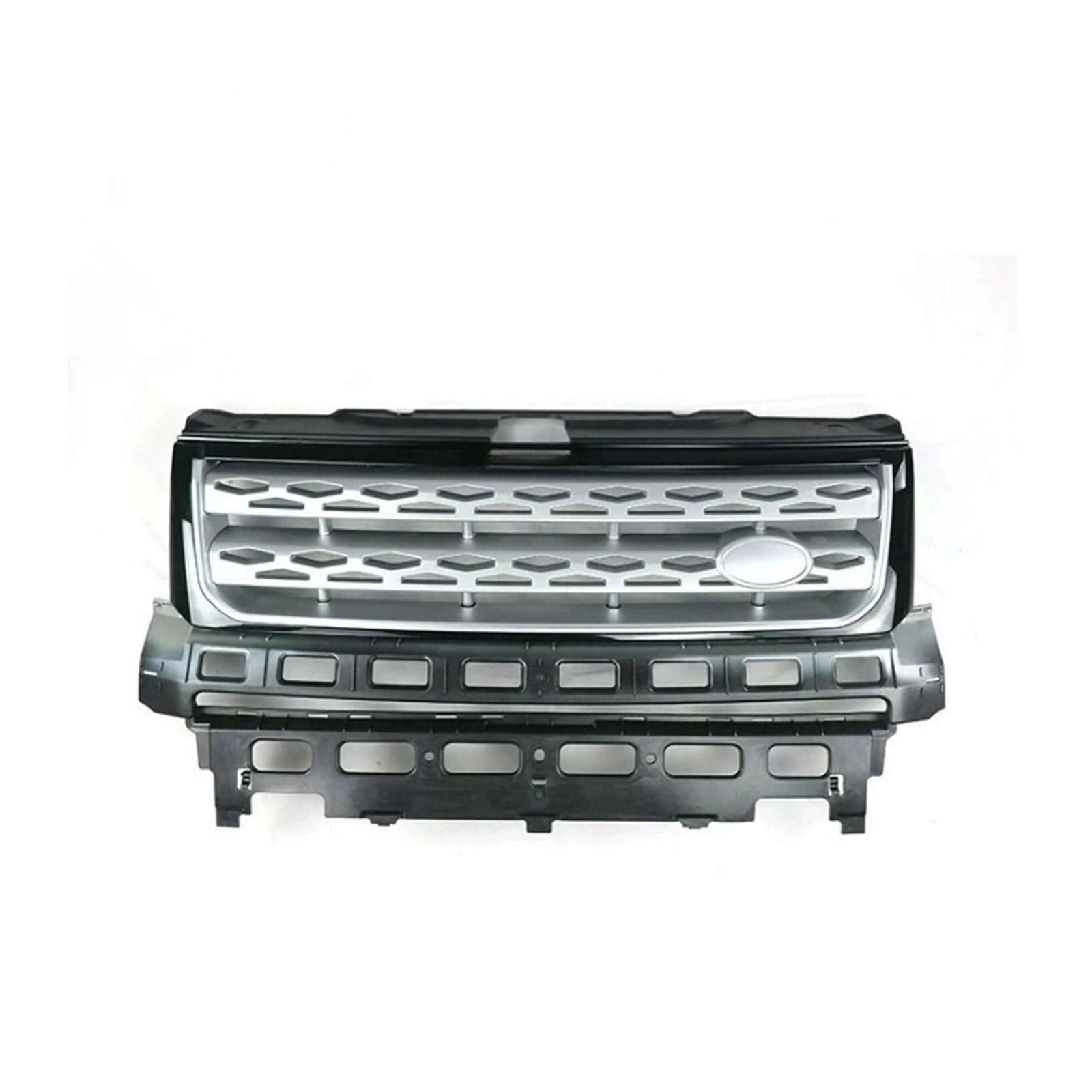 YYEFNMAZ Frontgrill Stoßstange Mesh Grill Kompatibel for Land Rover Freelander 2 LR2 2010 2011 2012 2013 2014 2015 2016 Auto Zubehör ABS(Black Silver Silver) von YYEFNMAZ