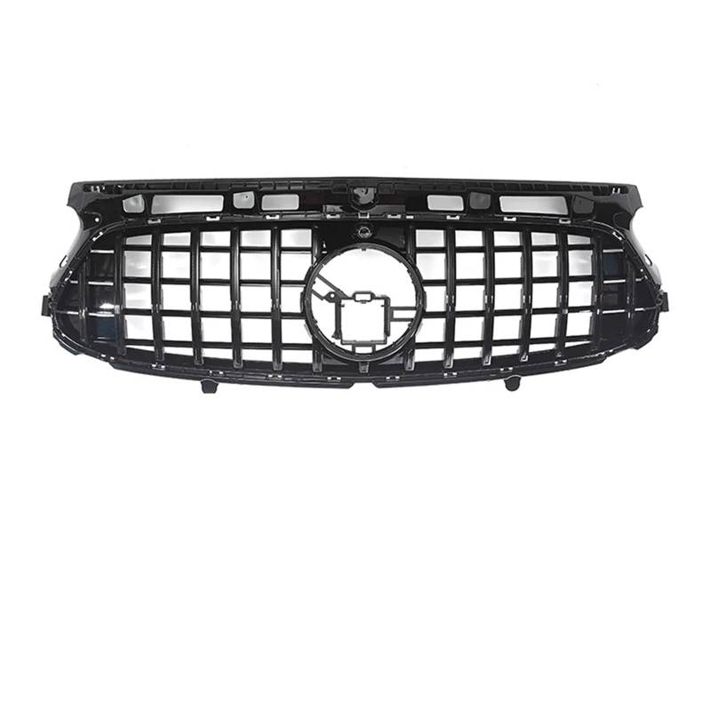 YYEFNMAZ Glänzend schwarzer Frontgrill im GTR-Stil, kompatibel mit Mercedes Benz GLA-Klasse H247 GLA35 GLA45 AMG 2020–2023, Front-Renngitter(GTR-Glossy Black) von YYEFNMAZ