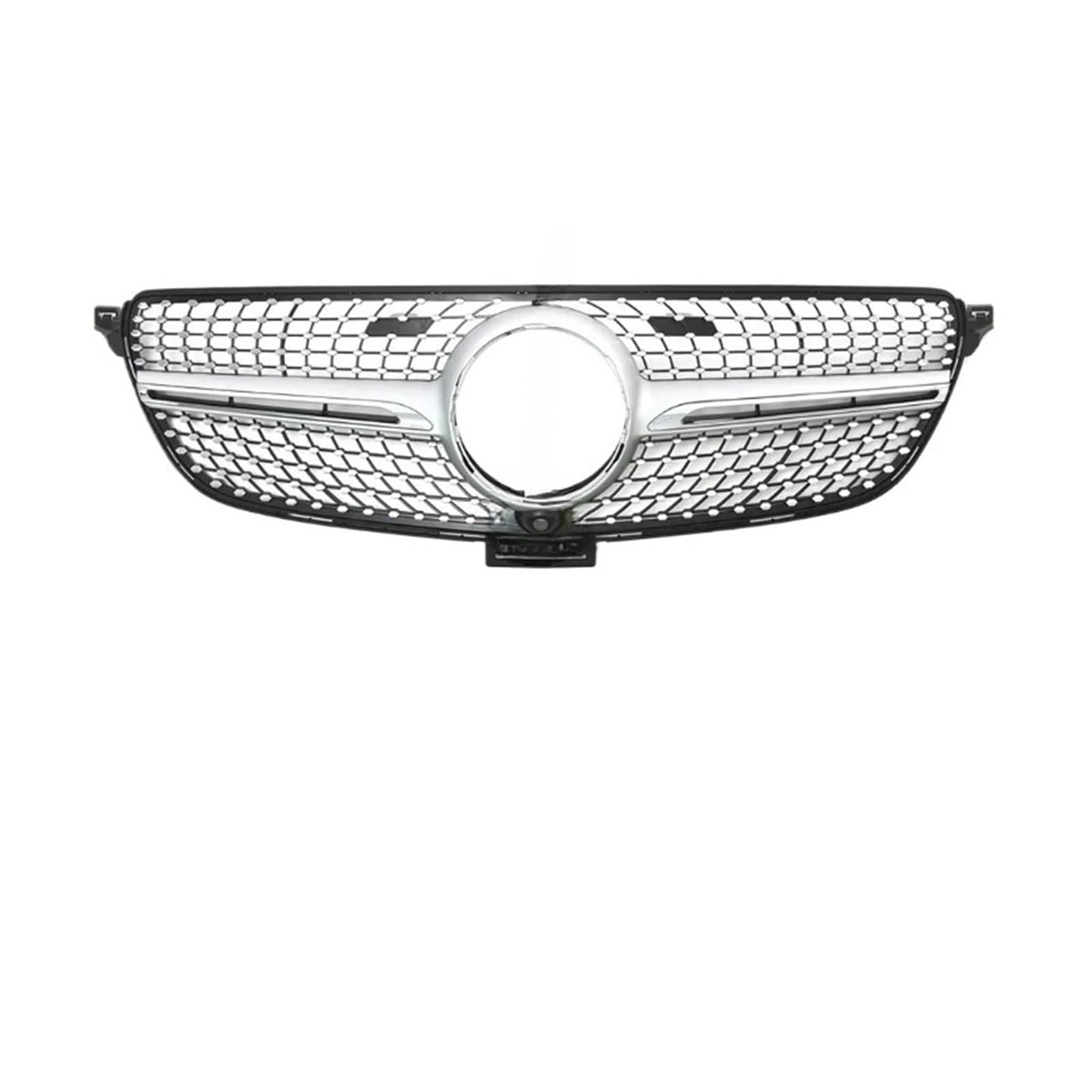 YYEFNMAZ Glänzend schwarzer Frontgrill im GTR-Stil, kompatibel mit Mercedes Benz GLE C292 GLE350 GLE450 GLE500 2016–2019, Gitter im Diamant-Stil(Diamond-Silver W360) von YYEFNMAZ