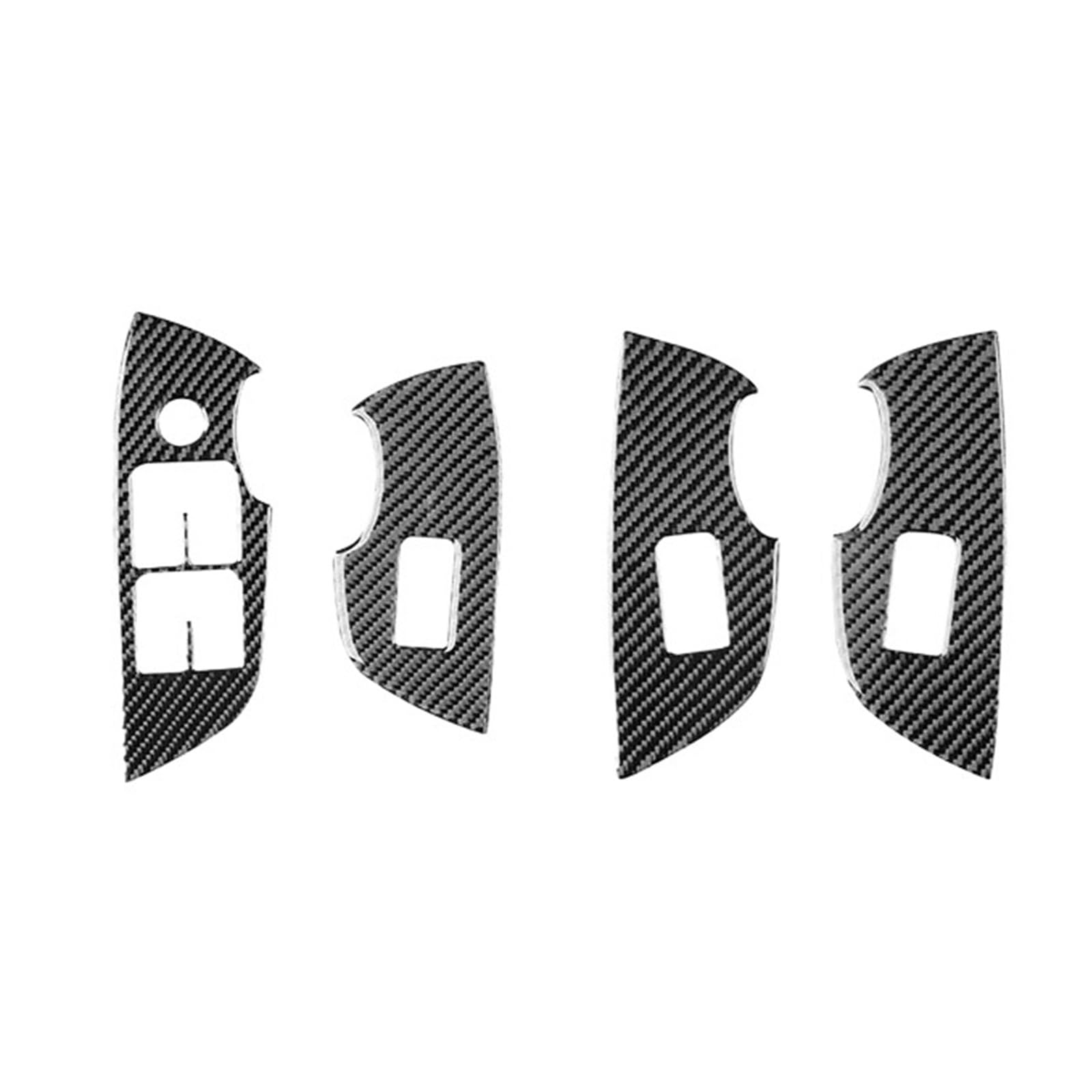 YYEFNMAZ Kompatibel for Acura MDX 2007–2013, Kohlefaser-Fensterheber-Bedienknopf-Panel-Zierabdeckung, Auto-Innenzubehör, dekorative Aufkleber(Black) von YYEFNMAZ