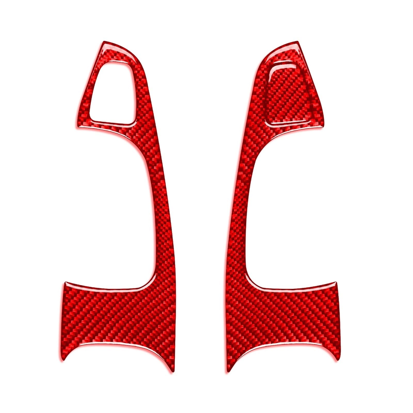 YYEFNMAZ Kompatibel for BMW E46 1998–2005, Karbonfaser, Fensterheber-Knopf, Rahmenverkleidung, Verkleidung, Auto-Innenzubehör, dekorative Aufkleber(Red) von YYEFNMAZ