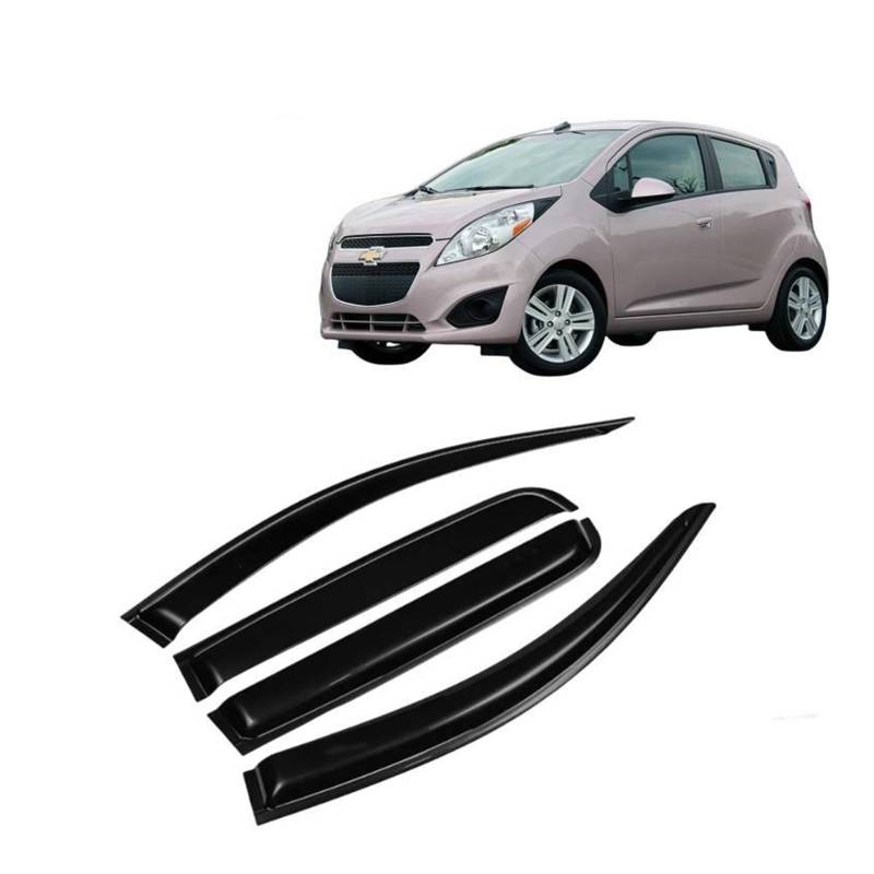 YYEFNMAZ Kompatibel for Chevy Spark 2011–2016 Schrägheck, Auto-Styling, Fensterblende, Sonne, Regenabweiser, Schutz, Markisen, Schutzverkleidung, Außenzubehör von YYEFNMAZ