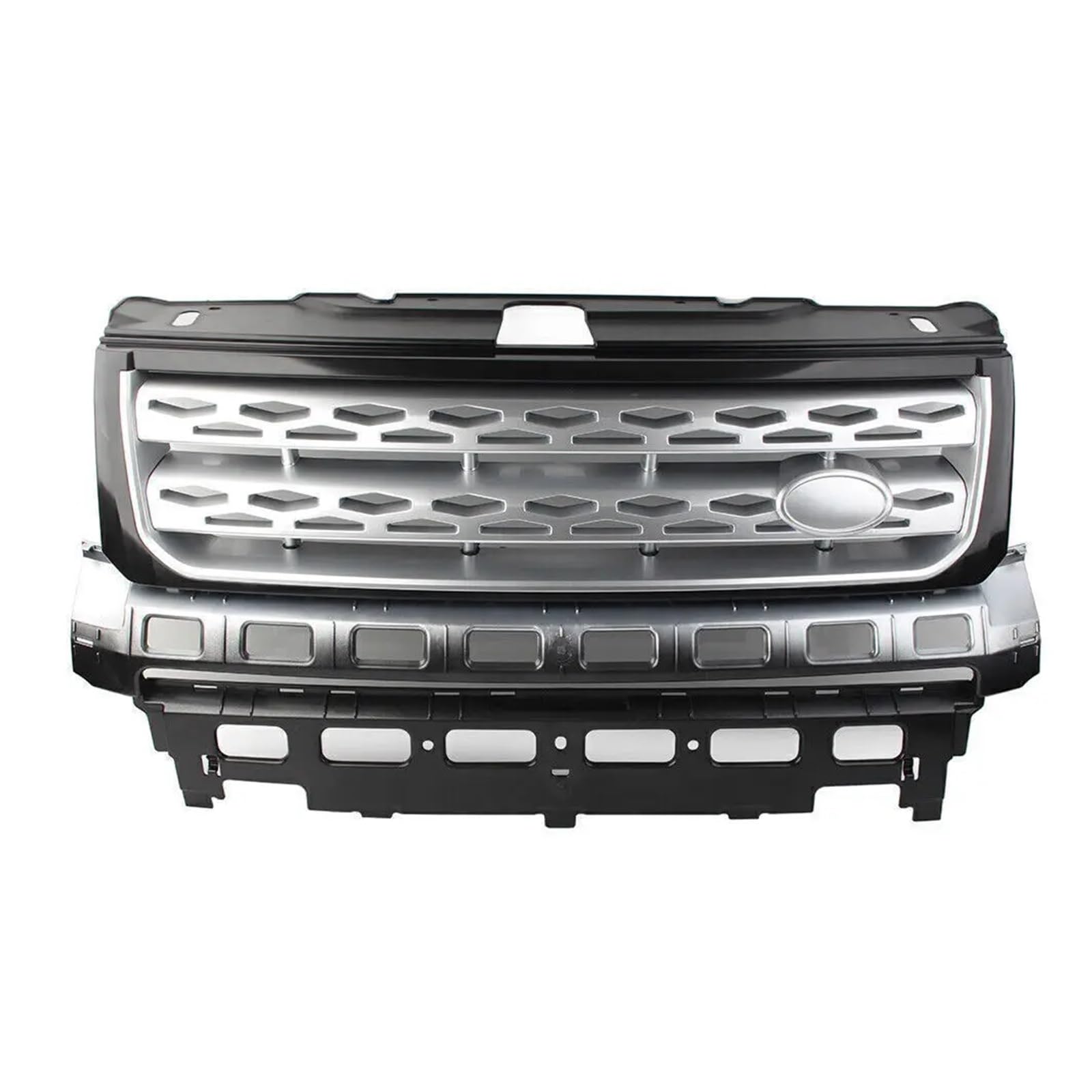 YYEFNMAZ Kompatibel for Land Rover -Freelander 2 LR2 2010 2011 2012 2013 2014 2015 2016 Auto Frontstoßstange Grill Lufteinlass Kühlergrill(Black Silver Silver) von YYEFNMAZ