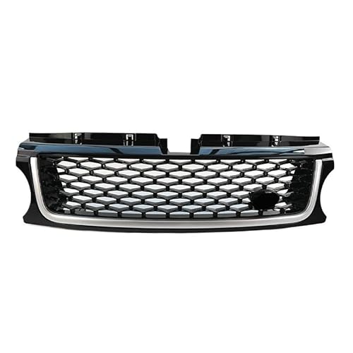 YYEFNMAZ Kompatibel for Land Rover -Range Rover Sport L320 2010 2011 2012 2013 1 Stück Frontstoßstangengrill ABS Auto-Styling Mesh-Grill-Zubehör(Black Silver) von YYEFNMAZ