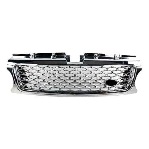 YYEFNMAZ Kompatibel for Land Rover -Range Rover Sport L320 2010 2011 2012 2013 1 Stück Frontstoßstangengrill ABS Auto-Styling Mesh-Grill-Zubehör(Plating Silver) von YYEFNMAZ