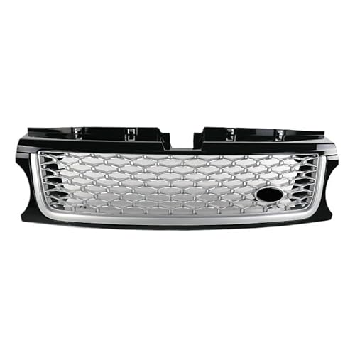 YYEFNMAZ Kompatibel for Land Rover -Range Rover Sport L320 2010 2011 2012 2013 1 Stück Frontstoßstangengrill ABS Auto-Styling Mesh-Grill-Zubehör(Silver Black) von YYEFNMAZ