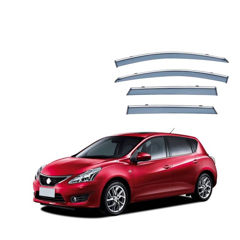 YYEFNMAZ Kompatibel for Nissan Pulsar C12 2013–2018 Schrägheck, Fensterblende, Lüftungsblenden, Windabweiser, Visiere, Regenschutz, Blenden von YYEFNMAZ