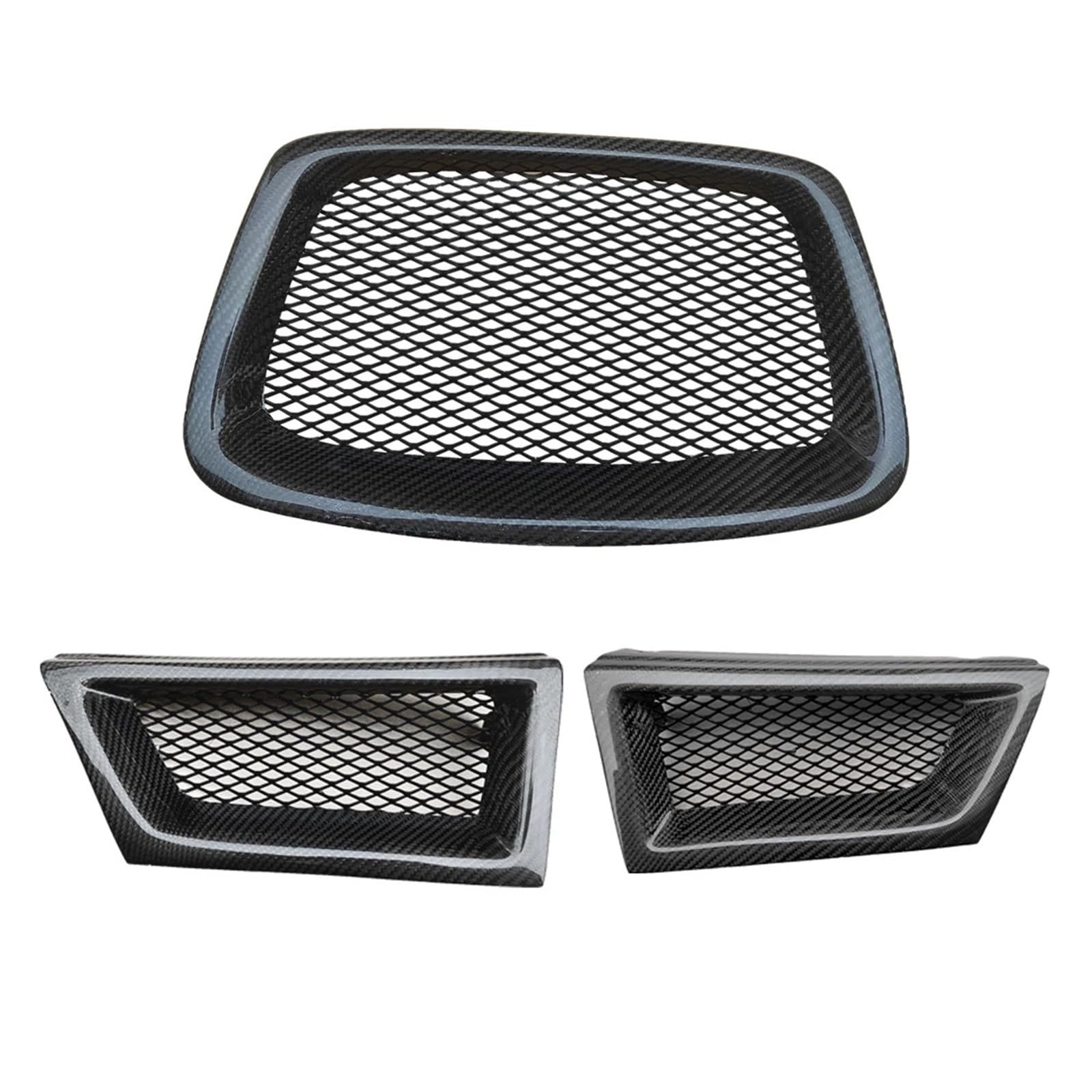 YYEFNMAZ Kompatibel for Subaru -Impreza 9. 2006 2007 WRX STI Frontstoßstange unterer Netzgrill Grillabdeckung Verkleidung Kohlefasermaterial Außentuning von YYEFNMAZ