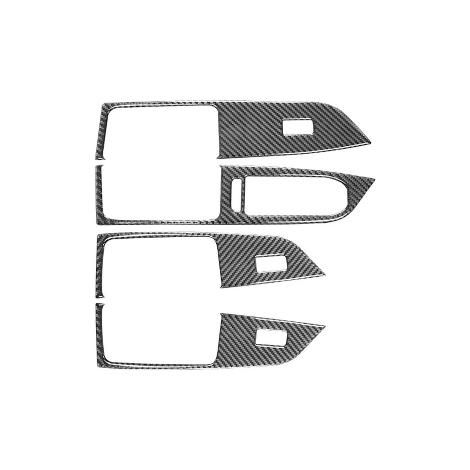 YYEFNMAZ Kompatibel for VW – Golf 8 MK8 2020 2021, Fenster-Bedienfeld-Dekoration, Rahmenaufkleber, Verkleidung aus Kohlefaser, Auto-Innenzubehör(Left-Hand Drive B) von YYEFNMAZ