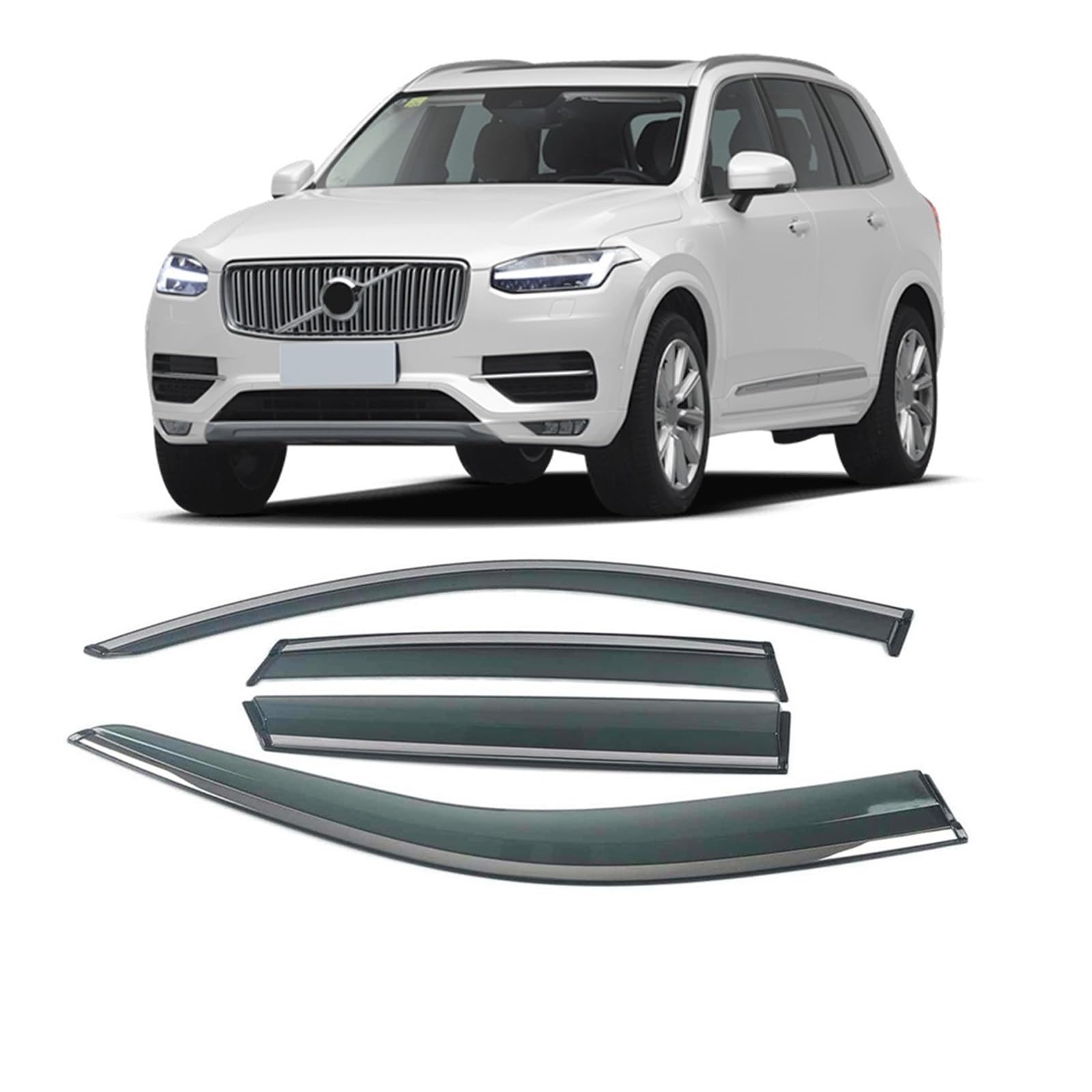 YYEFNMAZ Kompatibel for Volvo XC90 XC Classic Autofenster Sonne Regen Schatten Visiere Schild Markisen Shelter Protector Cover Zierrahmen Aufkleber Zubehör(for XC90 15-19) von YYEFNMAZ