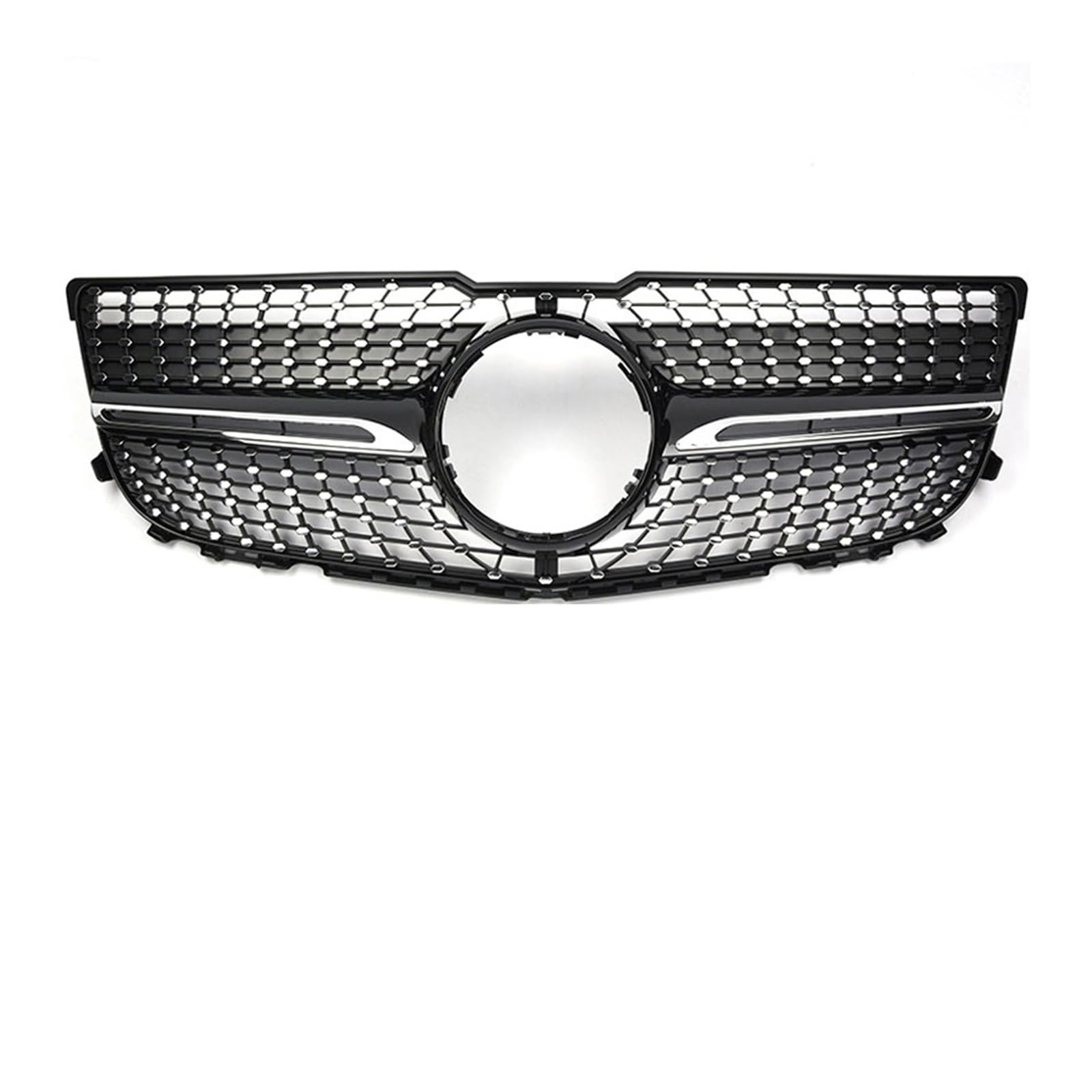 YYEFNMAZ Kühlergrill for die Frontstoßstange, kompatibel mit Mercedes Benz GLK-Klasse X204 GLK250 GLK300 GLK350 2013–2015, Chrom, Schwarze Diamanten, Renngitter(Diamond-Chrome Black) von YYEFNMAZ