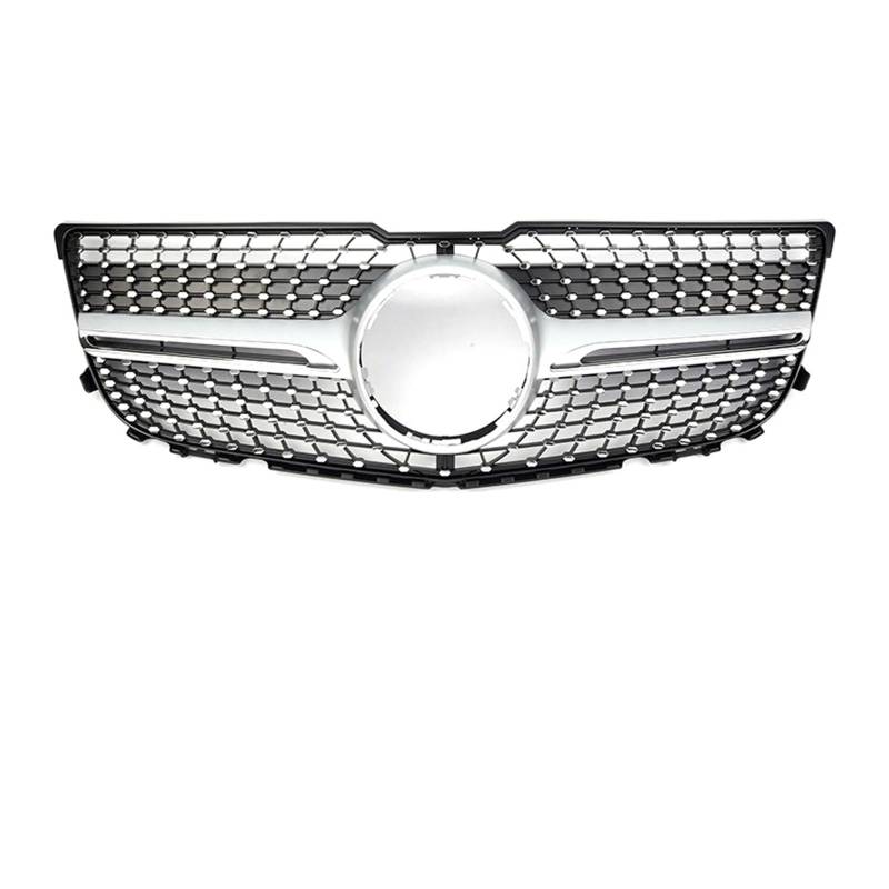 YYEFNMAZ Kühlergrill for die Frontstoßstange, kompatibel mit Mercedes Benz GLK-Klasse X204 GLK250 GLK300 GLK350 2013–2015, Chrom, Schwarze Diamanten, Renngitter(Diamond-Silver) von YYEFNMAZ