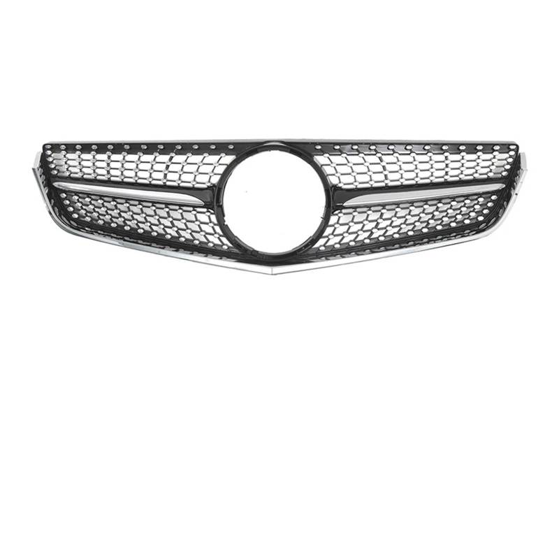 YYEFNMAZ Kühlergrill for die Frontstoßstange im Chrom-Schwarz-Diamant-Stil, kompatibel mit Mercedes-Benz E W207 E200 E250 E350 2010–2013, glänzend schwarzer Kühlergrill im GTR-Stil(Diamond-Chrome Blac von YYEFNMAZ